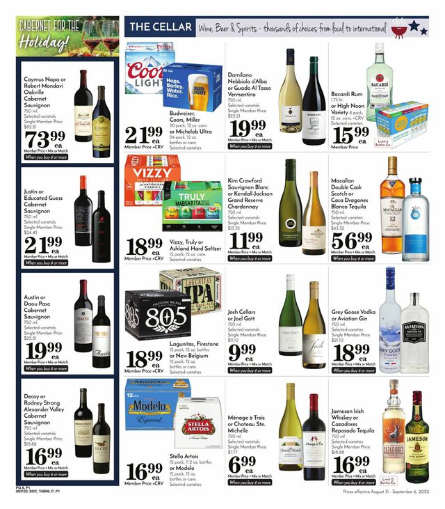 Pavilions Ad from 08/31/2022