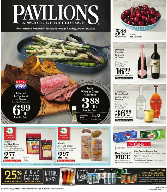 Pavilions Ad from 01/18/2023