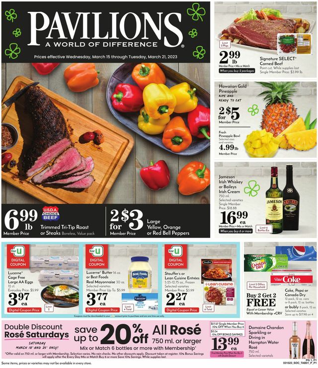 Pavilions Ad from 03/15/2023