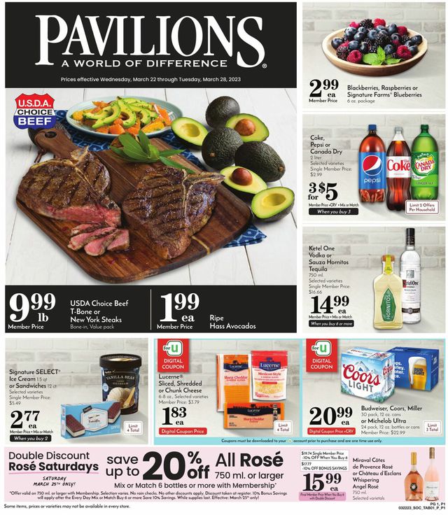 Pavilions Ad from 03/22/2023