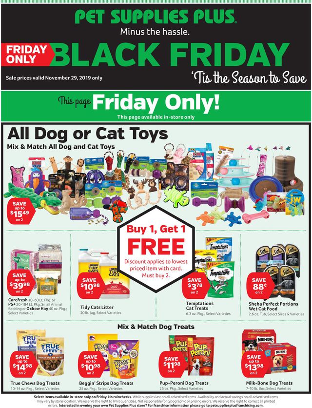 Pet Supplies Plus Ad from 11/29/2019