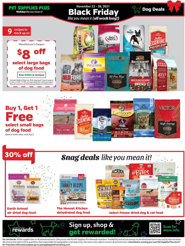 Pet Supplies Plus Ad from 11/22/2021