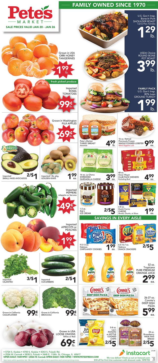 Pete's Fresh Market Ad from 01/20/2021