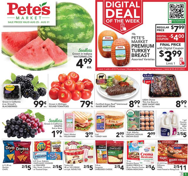 Pete's Fresh Market Ad from 08/25/2021