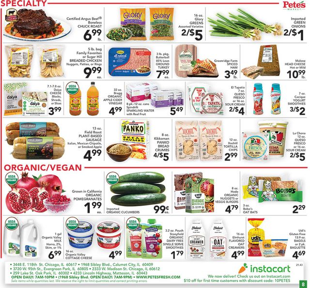 Pete's Fresh Market Ad from 10/20/2021
