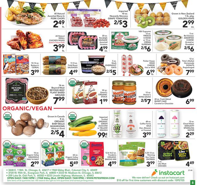 Pete's Fresh Market Ad from 10/27/2021