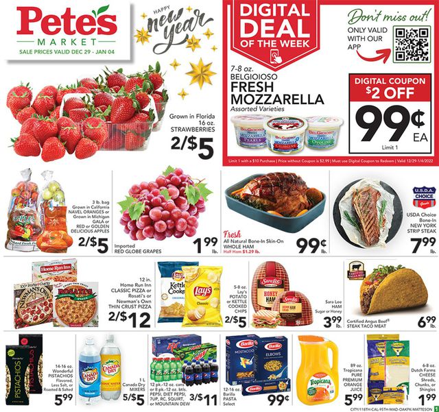 Pete's Fresh Market Ad from 12/29/2021