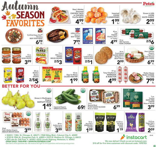 Pete's Fresh Market Ad from 11/02/2022
