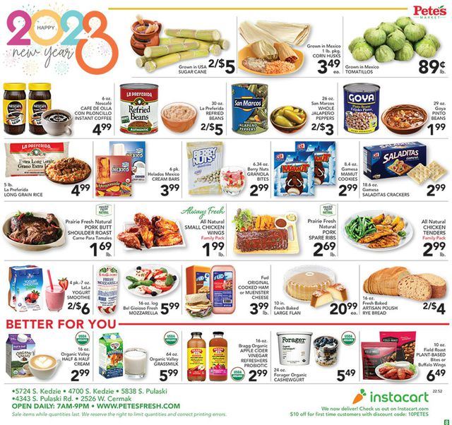 Pete's Fresh Market Ad from 12/28/2022