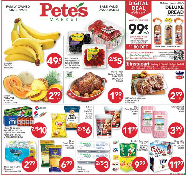 Pete's Fresh Market Ad from 09/27/2023