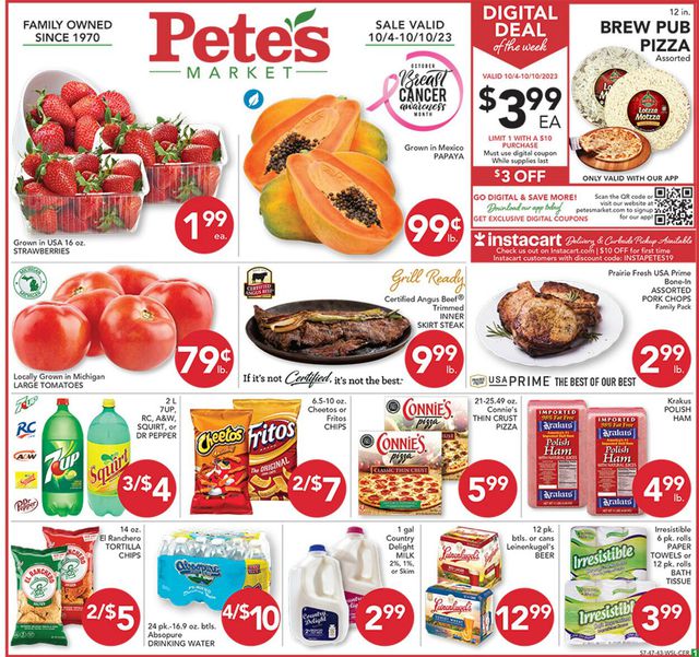 Pete's Fresh Market Ad from 10/04/2023