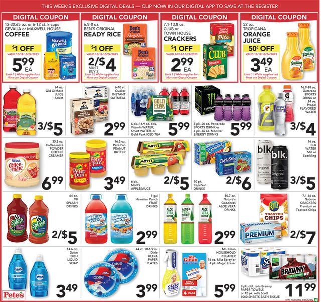 Pete's Fresh Market Ad from 10/18/2023