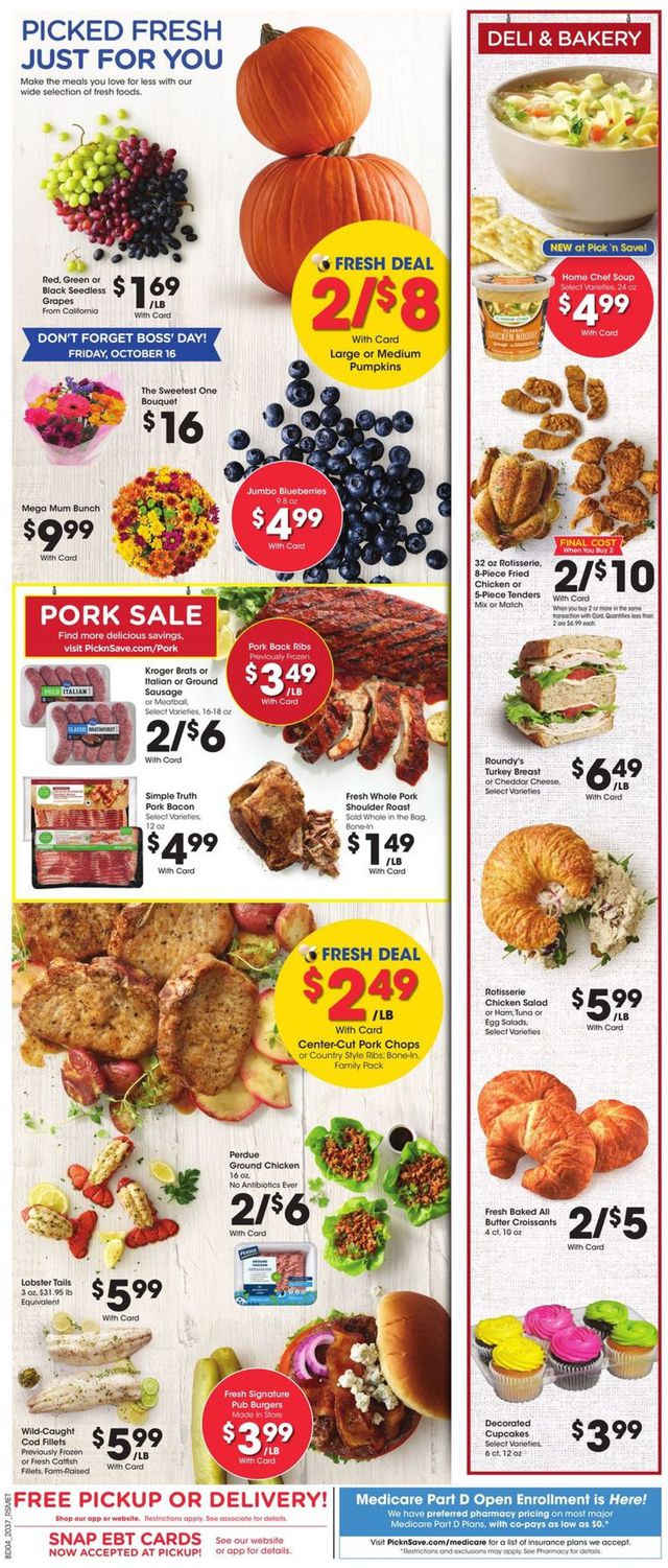 Pick ‘n Save Ad from 10/14/2020