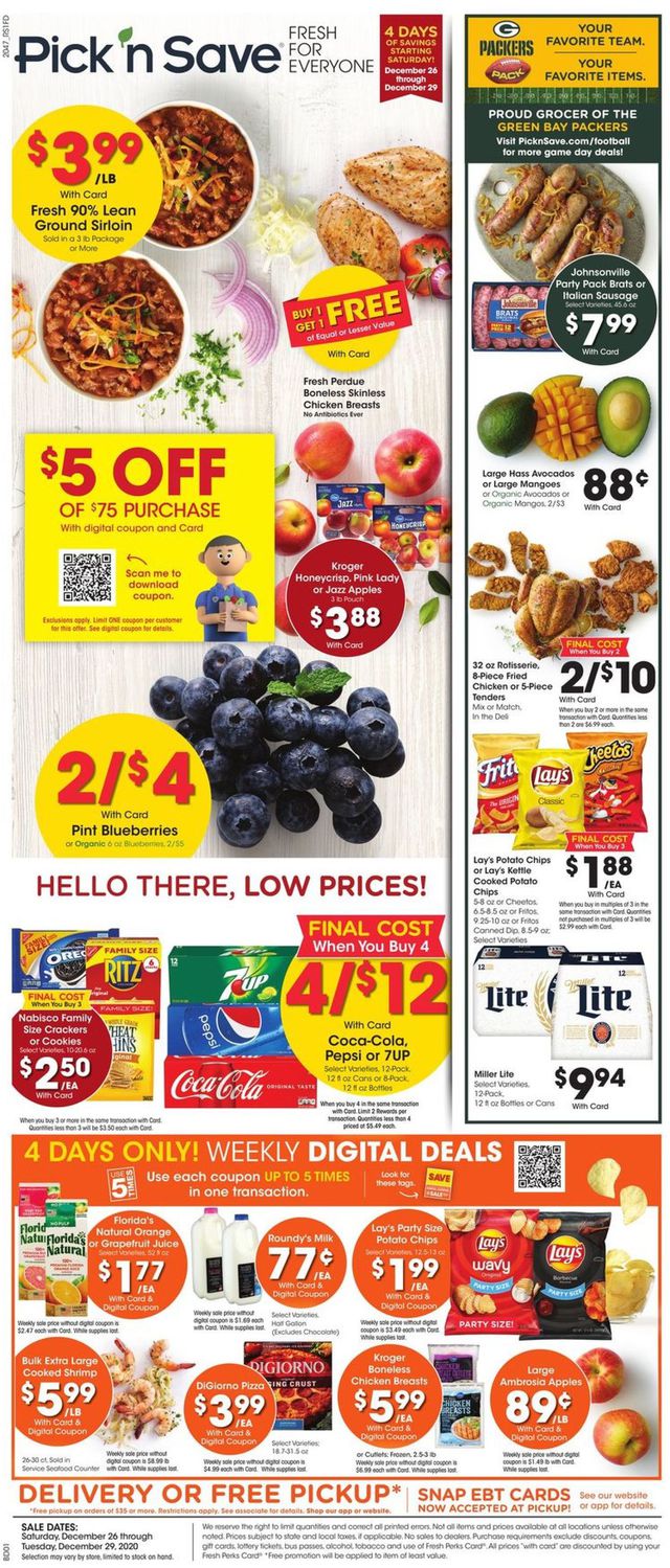 Pick ‘n Save Ad from 12/26/2020