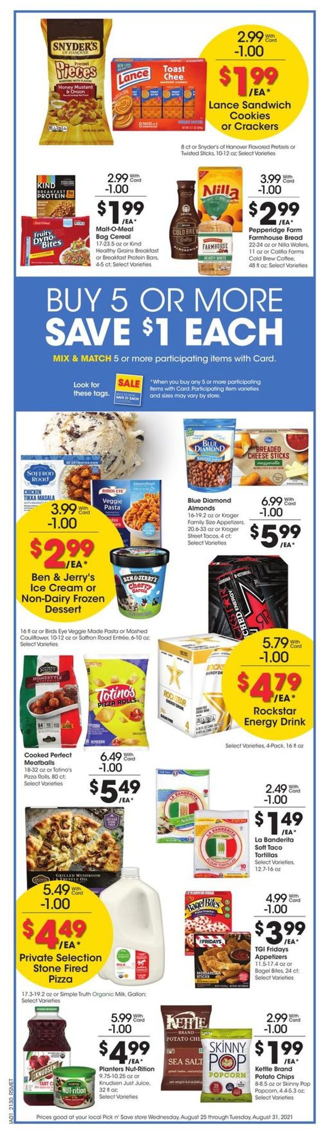 Pick ‘n Save Ad from 08/25/2021