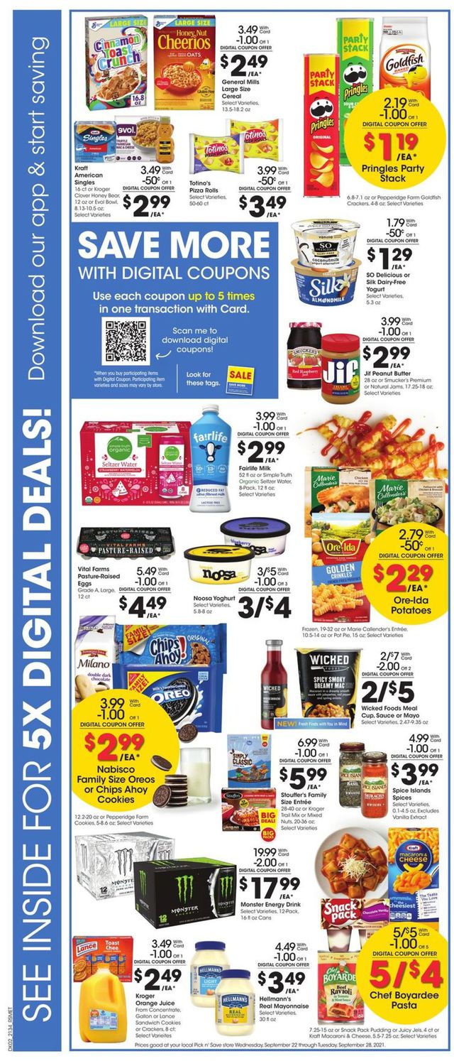 Pick ‘n Save Ad from 09/22/2021