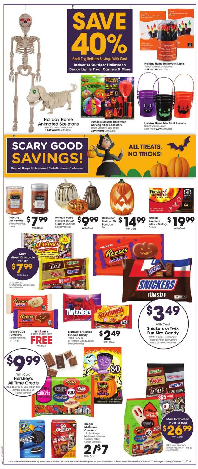 Pick ‘n Save Ad from 10/27/2021
