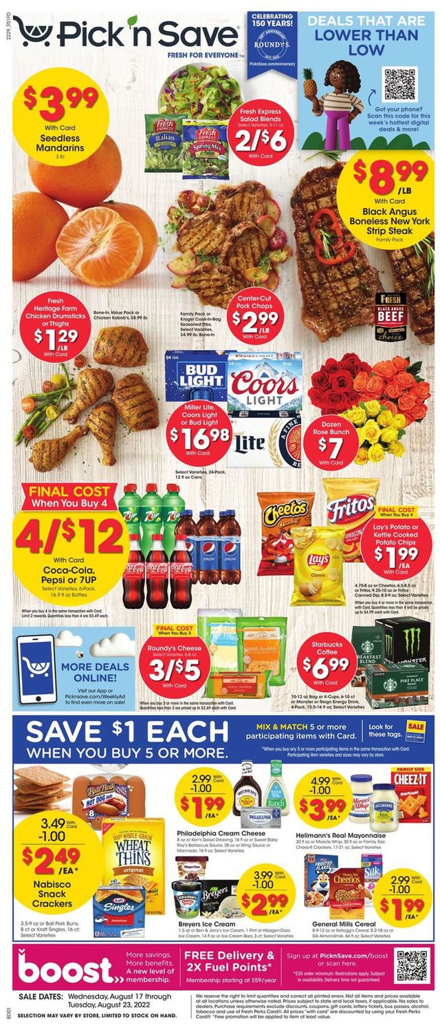 Pick ‘n Save Ad from 08/17/2022
