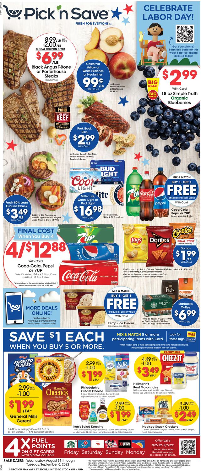 Pick ‘n Save Ad from 08/31/2022