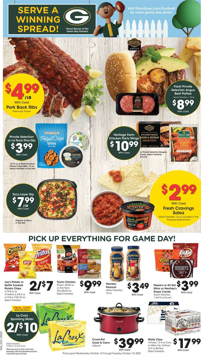 Pick ‘n Save Ad from 10/12/2022