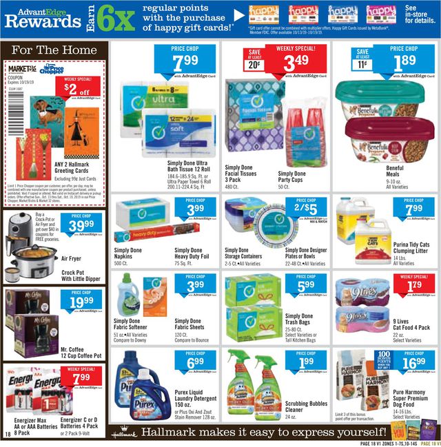 Price Chopper Ad from 10/13/2019
