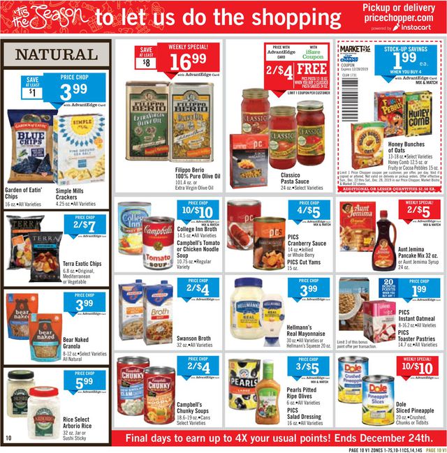 Price Chopper Ad from 12/22/2019