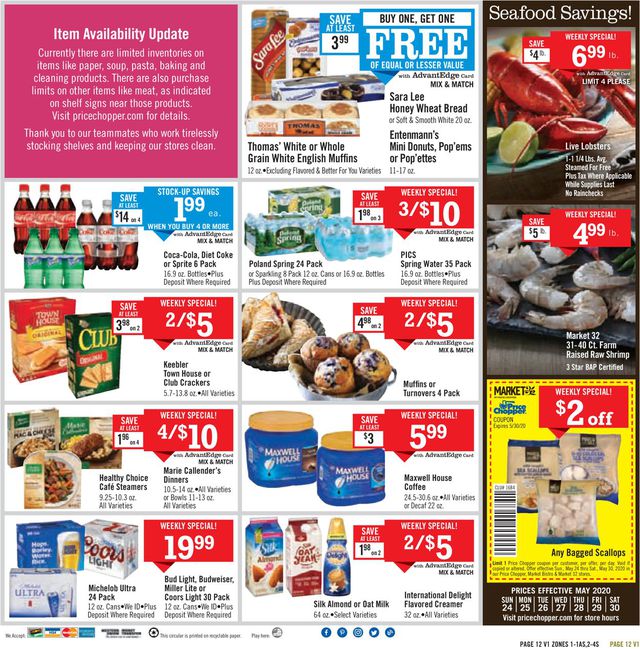 Price Chopper Ad from 05/24/2020