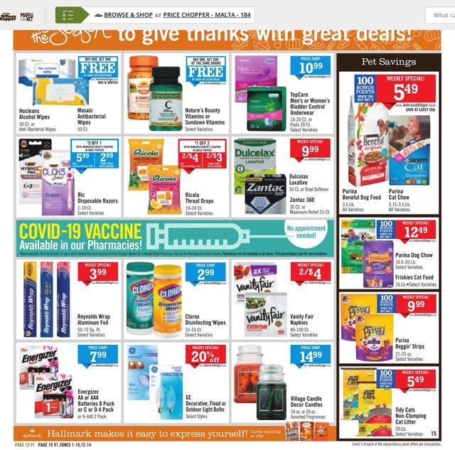Price Chopper Ad from 11/14/2021