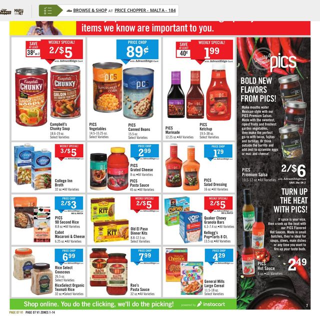 Price Chopper Ad from 01/23/2022