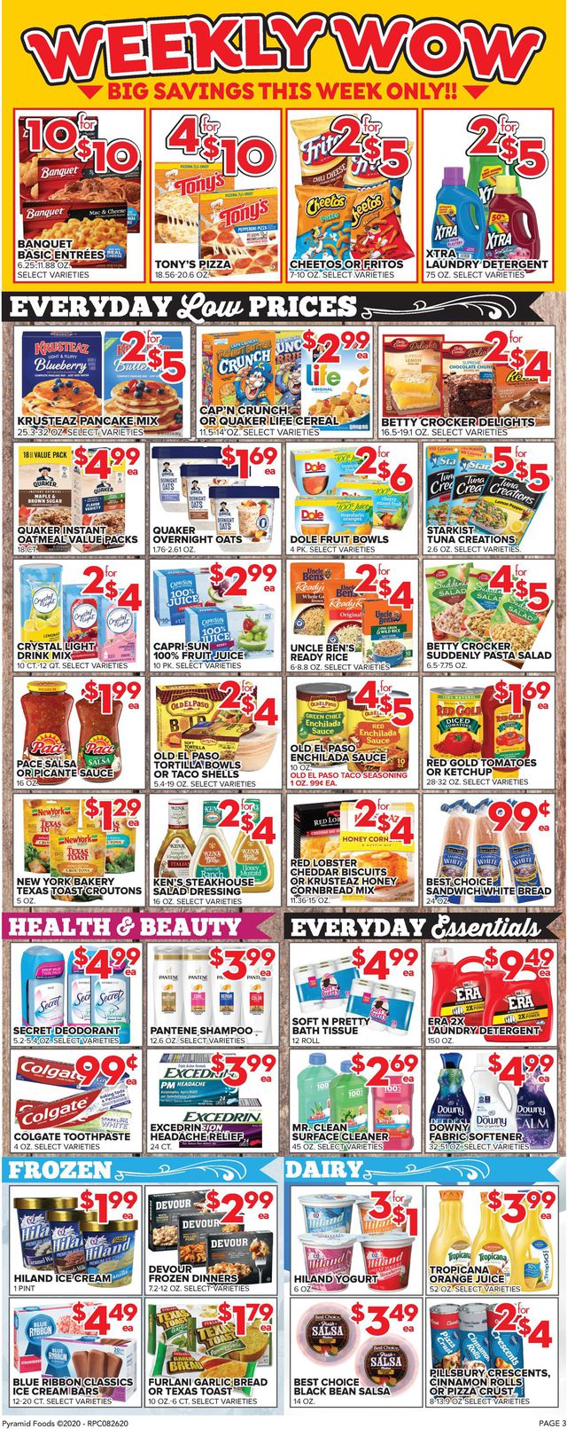 Price Cutter Ad from 08/26/2020