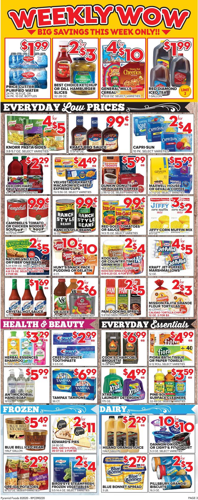 Price Cutter Ad from 09/02/2020