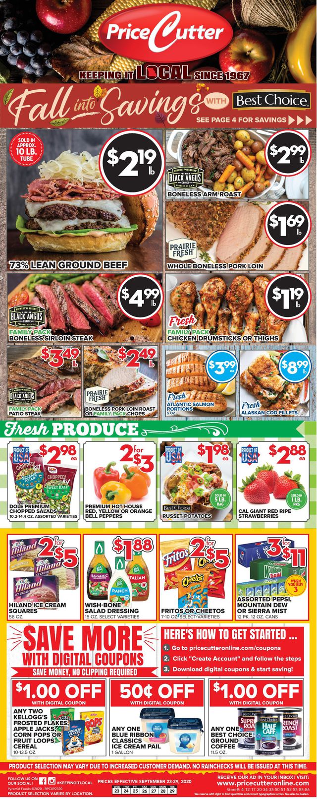Price Cutter Ad from 09/23/2020