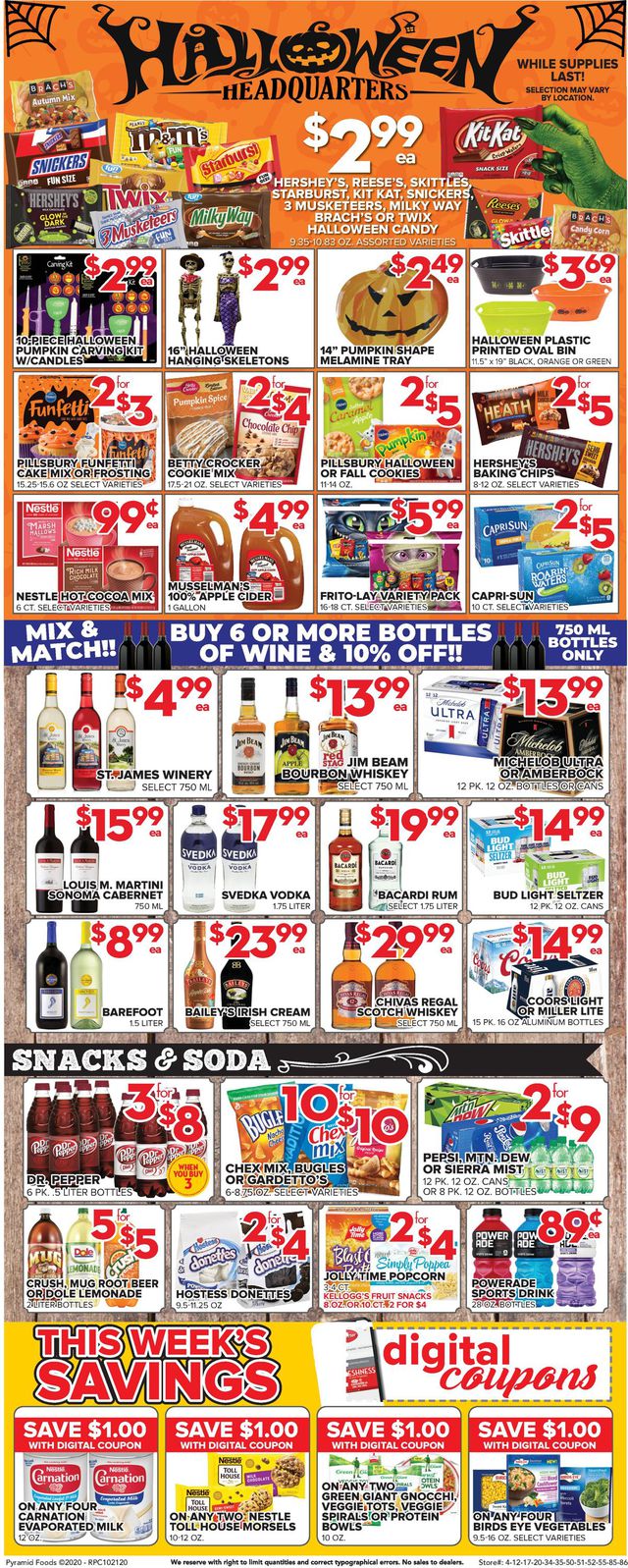 Price Cutter Ad from 10/21/2020
