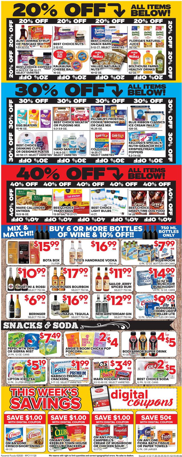 Price Cutter Ad from 11/11/2020