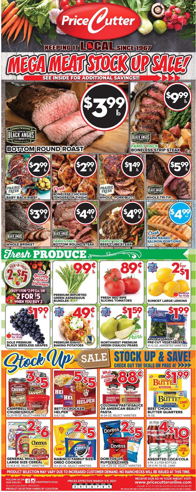 Price Cutter Ad from 03/03/2021