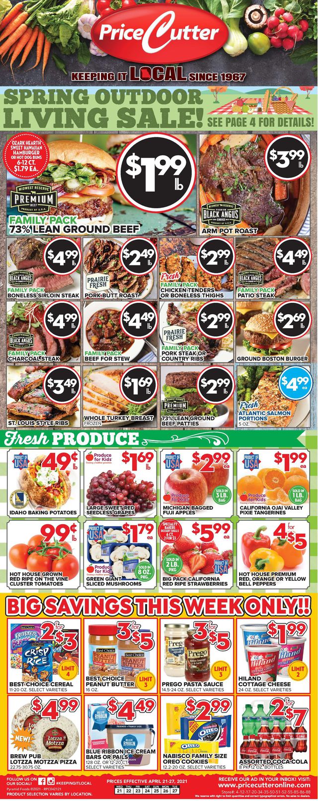 Price Cutter Ad from 04/21/2021