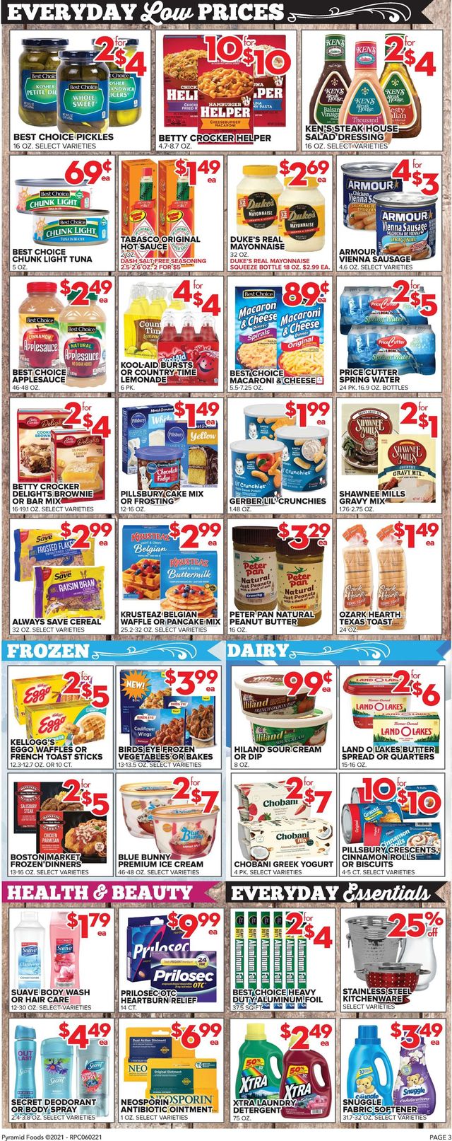 Price Cutter Ad from 06/02/2021
