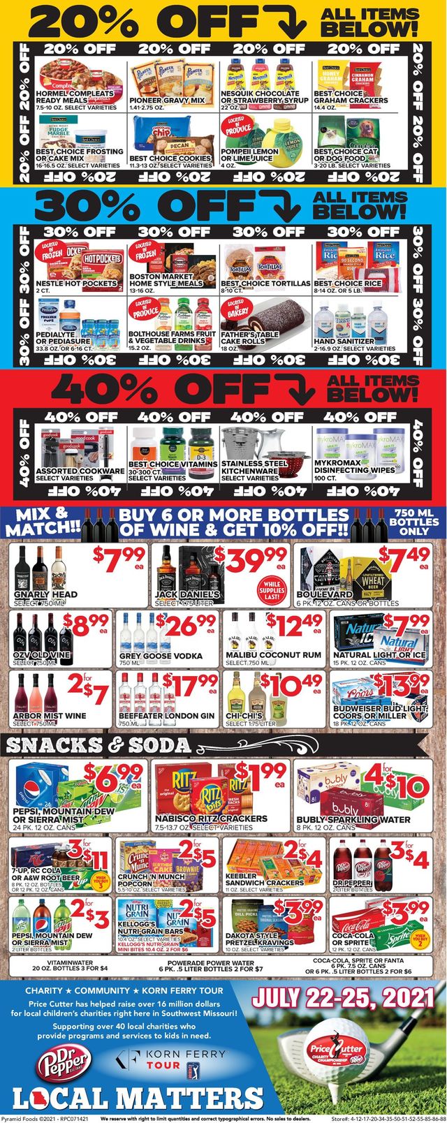 Price Cutter Ad from 07/14/2021