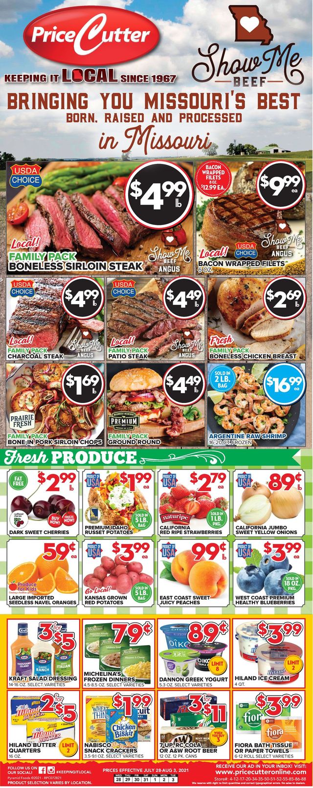 Price Cutter Ad from 07/28/2021