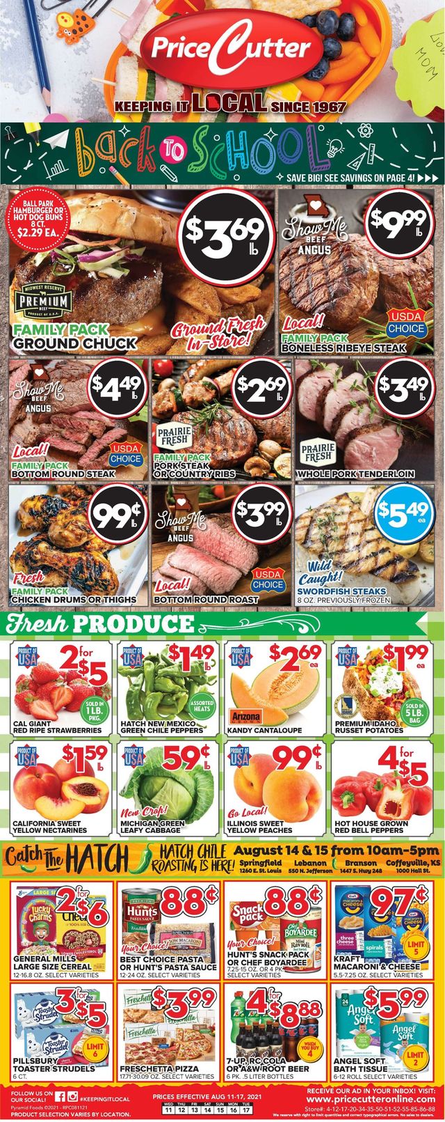 Price Cutter Ad from 08/11/2021