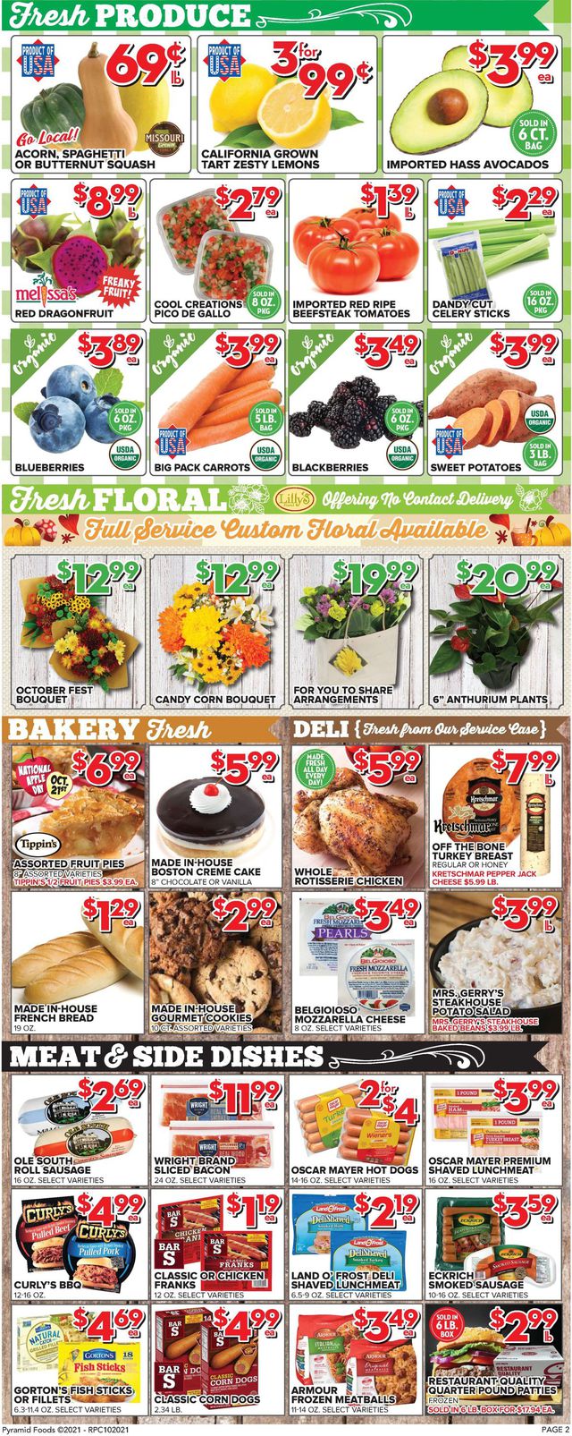 Price Cutter Ad from 10/20/2021