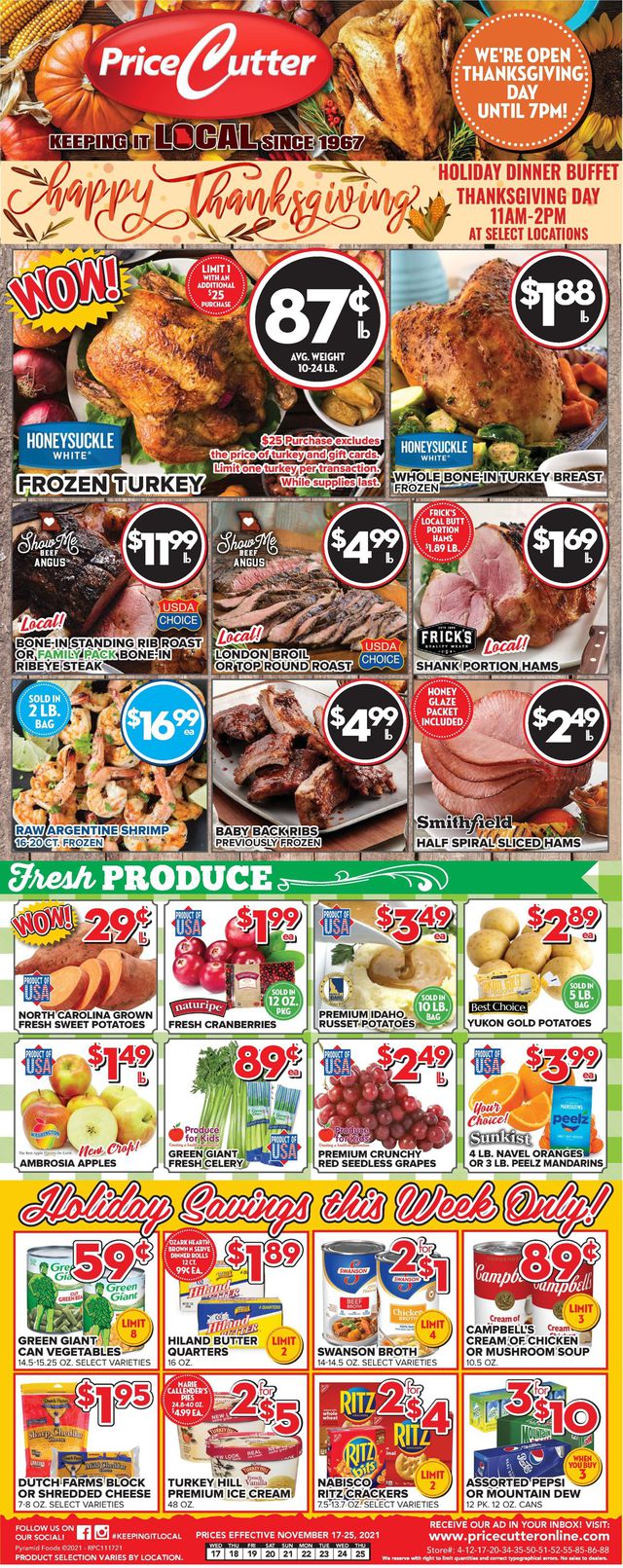 Price Cutter Ad from 11/17/2021