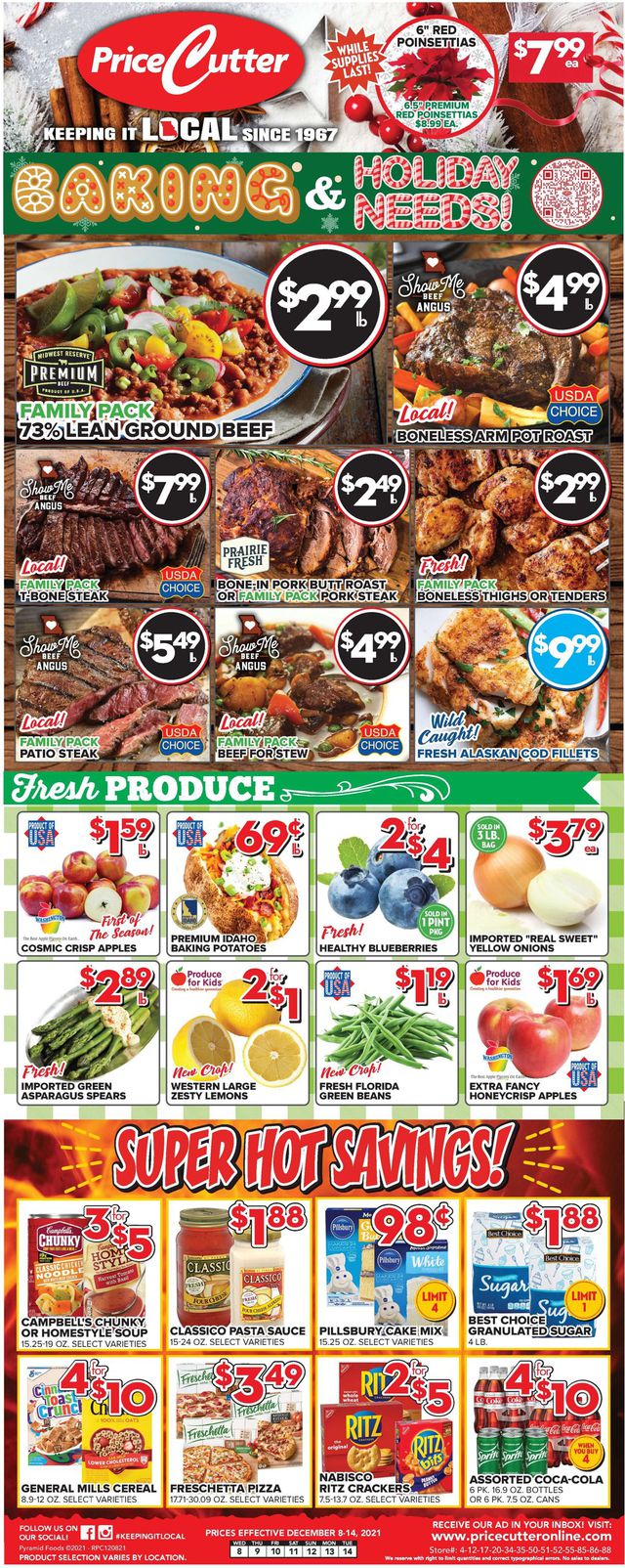 Price Cutter Ad from 12/08/2021
