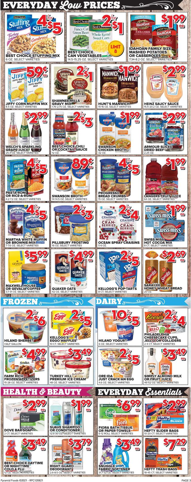 Price Cutter Ad from 12/08/2021