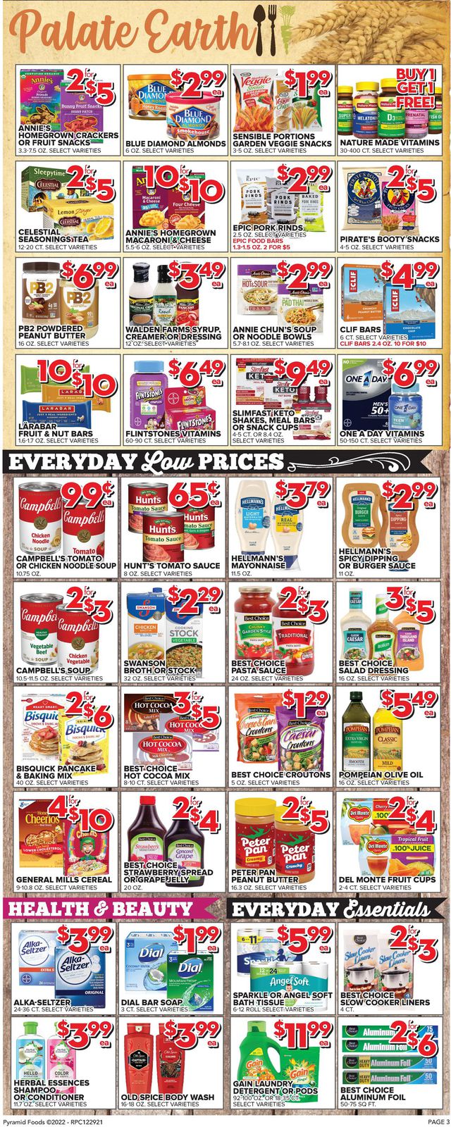Price Cutter Ad from 12/29/2021