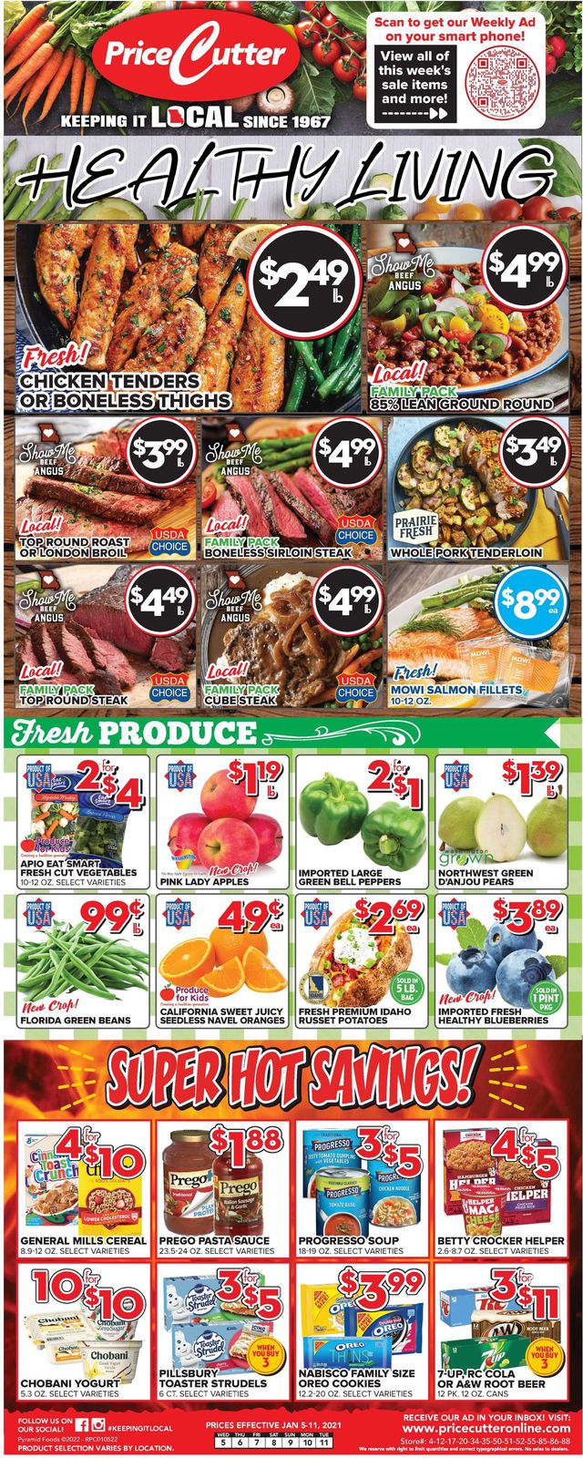 Price Cutter Ad from 01/05/2022