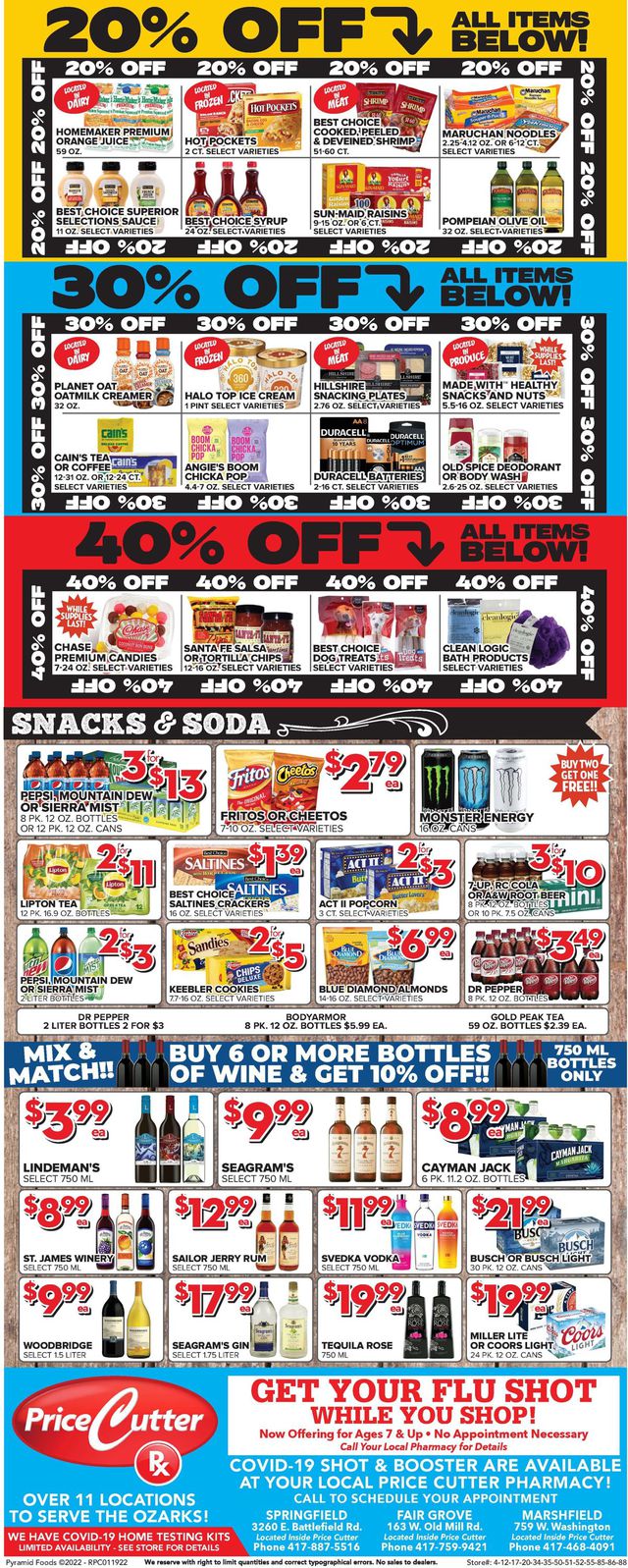 Price Cutter Ad from 01/19/2022