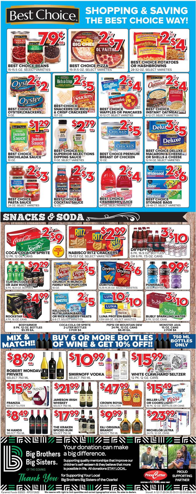 Price Cutter Ad from 01/26/2022