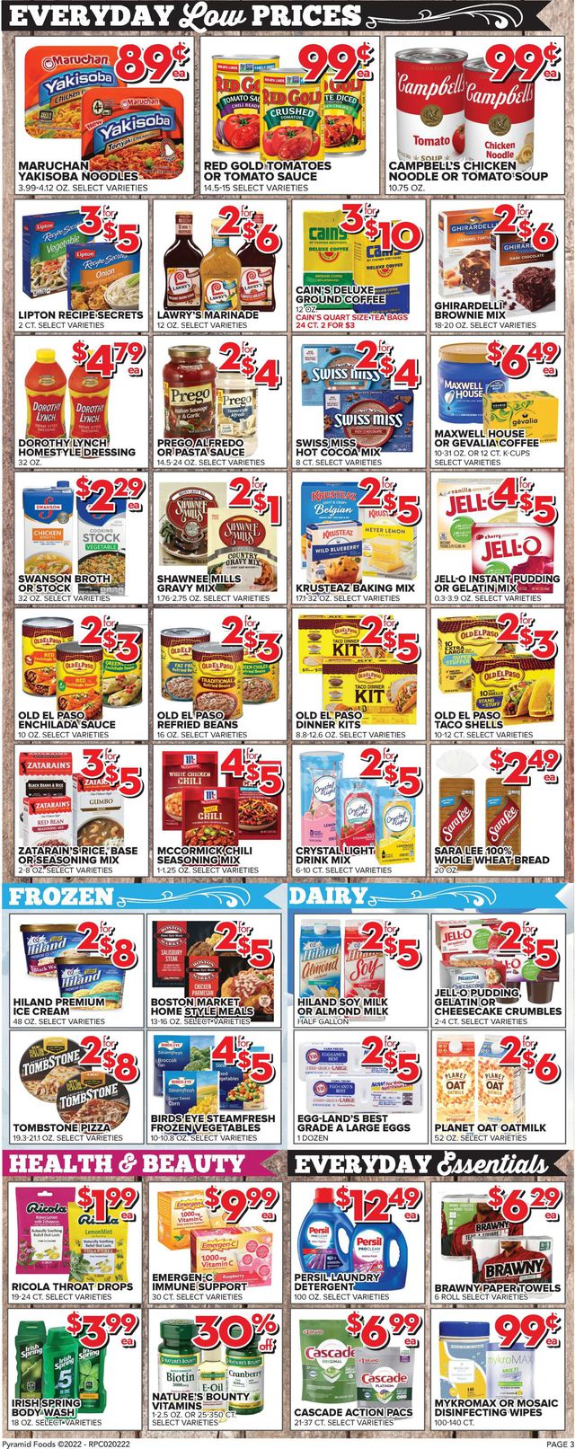 Price Cutter Ad from 02/02/2022