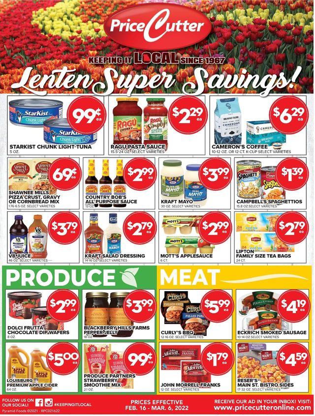 Price Cutter Ad from 02/16/2022